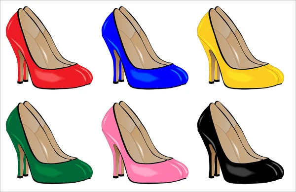 Naaldhak schoenen — Stockvector