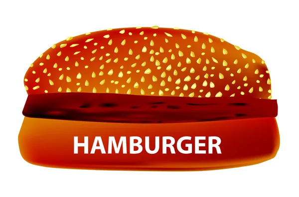 Hamburguesa en un bollo — Vector de stock