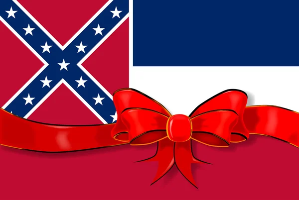 Cinta de bandera del estado de Mississippi — Archivo Imágenes Vectoriales