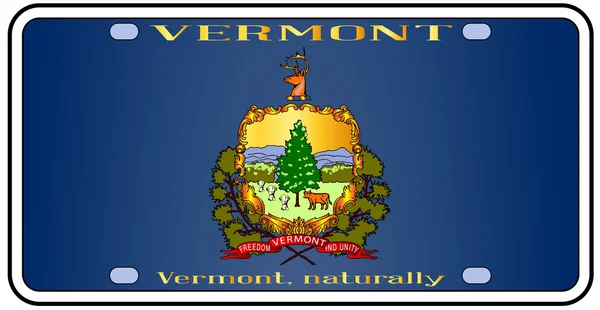Vermont plaka bayrak — Stok Vektör