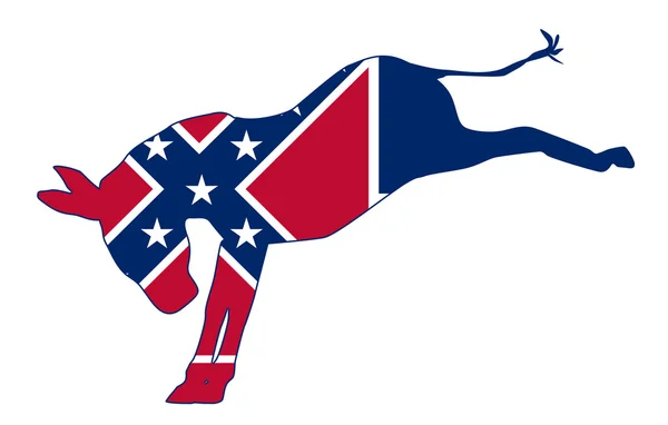 Mississippi Republicano Burro Bandeira — Vetor de Stock