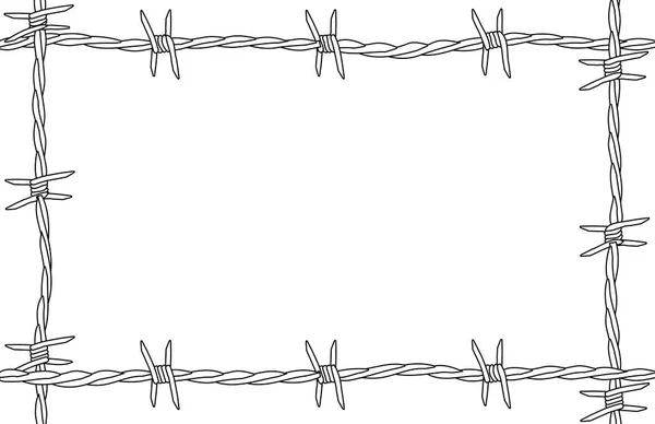 Espace de copie de fil barbelé — Image vectorielle