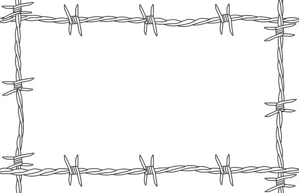 Kopierraum mit Stacheldraht — Stockvektor