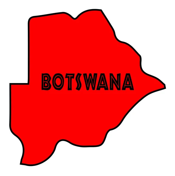 Ботсвана силует карта — стоковий вектор