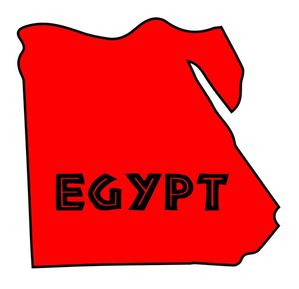 Egito silhueta vermelha — Vetor de Stock