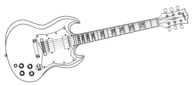 Katı gitar çizgi çizme