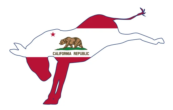 Bandiera repubblicana dell'asino della California — Vettoriale Stock