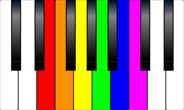 Llaves de piano gay trans — Vector de stock