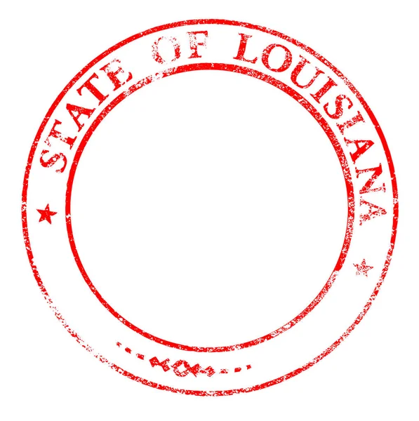 Timbro inchiostro rosso Louisiana — Vettoriale Stock