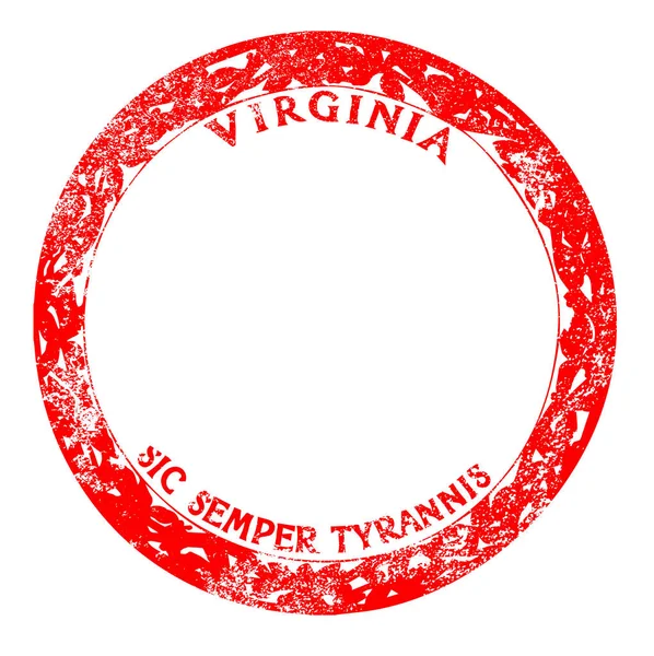 Virginia gummifarbener Stempel — Stockvektor