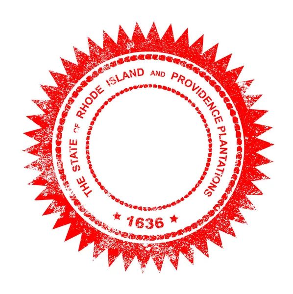 Timbro di inchiostro in gomma Rhode Island — Vettoriale Stock