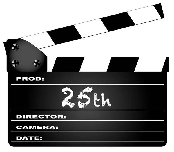 25th Ano Clapperboard —  Vetores de Stock