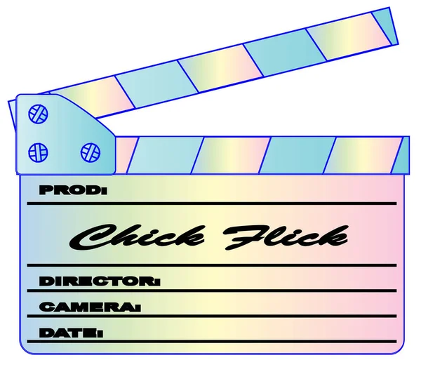 Pintainho Flick Pastels Clapperboard — Vetor de Stock