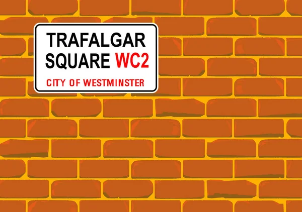 Trafalgar Square muur — Stockvector