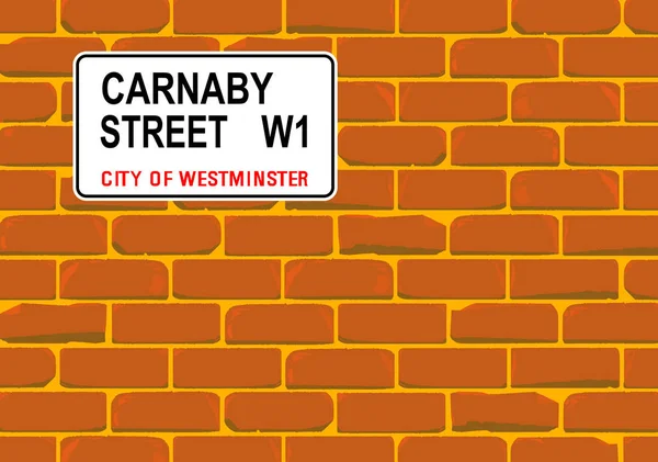 Carnaby Street duvar — Stok Vektör