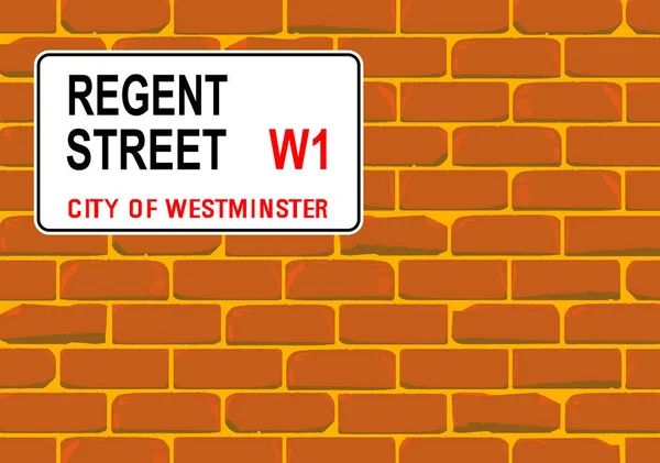 Muro di Regent Street — Vettoriale Stock