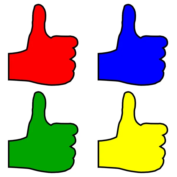 Thumbs Up Signs — Stock Vector