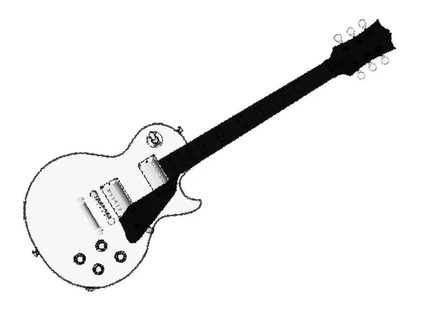 Halbton-E-Gitarre — Stockvektor