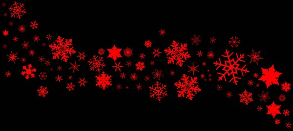 빨간색과 검은색 크리스마스 배너 — 스톡 벡터