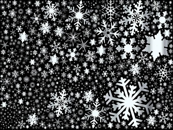 Flocons de neige de Noël argent — Image vectorielle