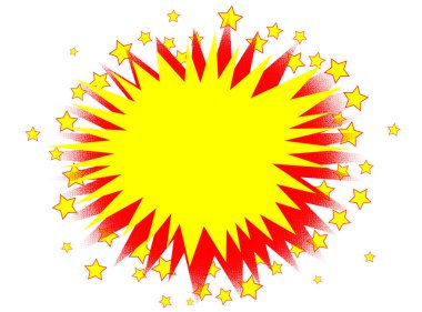 Karikatür sarı Splash