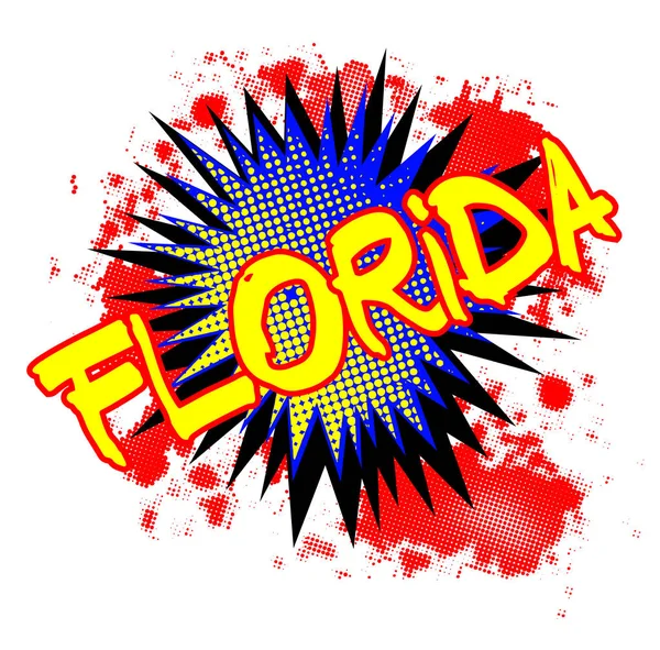 Florida Comic Exclamation — Stock Vector