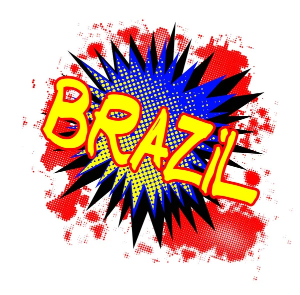 Brazil Comic Exclamation — Stock Vector