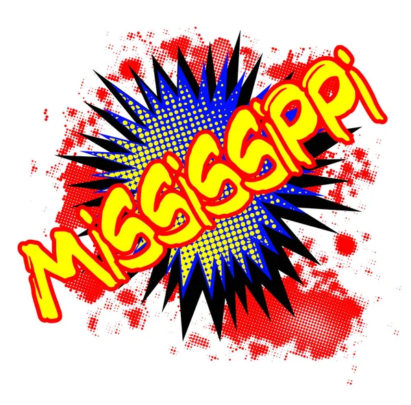 Mississippi Exclamation comique — Image vectorielle