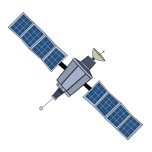 Satelit spațial mare — Vector de stoc