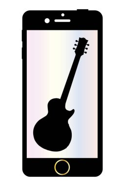 Hareket eden telefon ile izole gitar