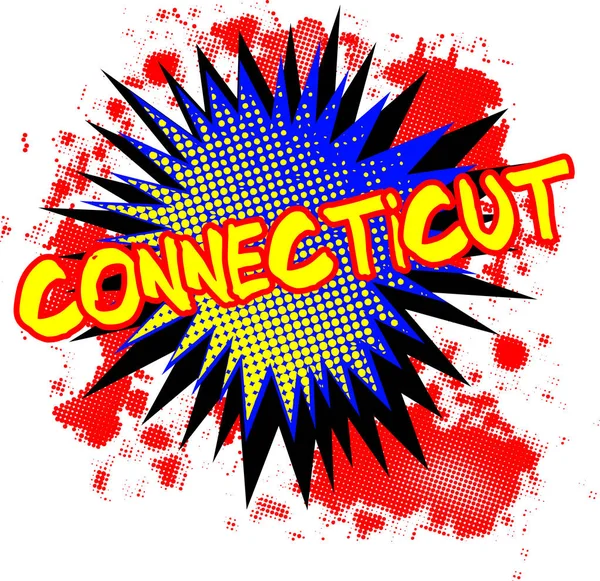 Exclamation comique du Connecticut — Image vectorielle