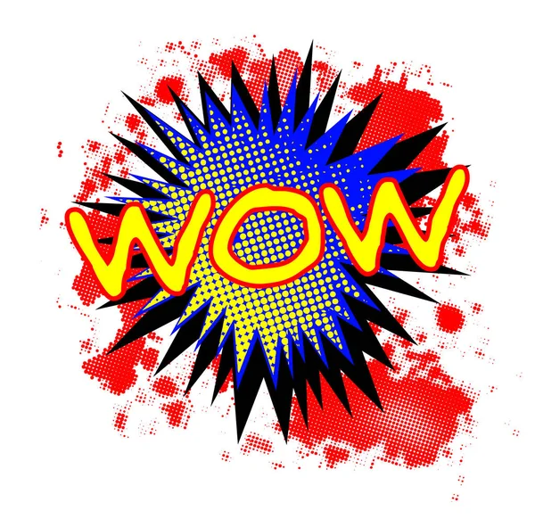 Wow Exclamación cómica — Vector de stock