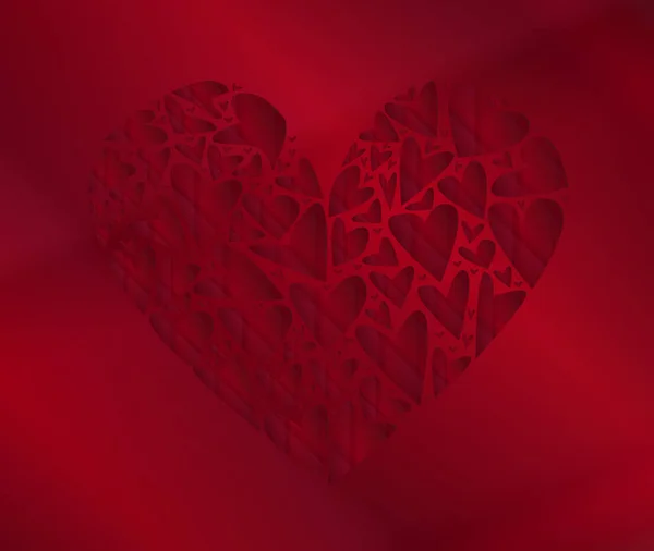 Dark Red Heart Background — Stock Vector