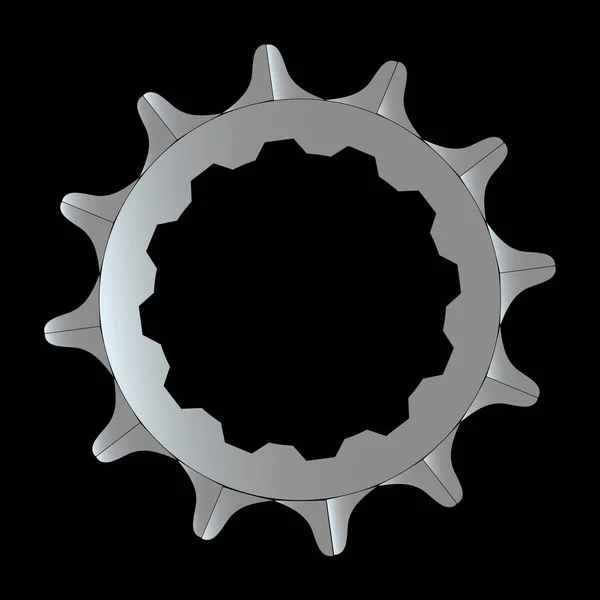 Bicicleta trasera Cog — Vector de stock