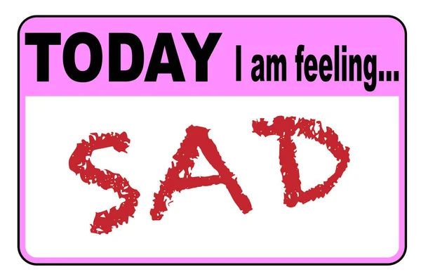 Σήμερα αισθάνομαι λυπημένος — Διανυσματικό Αρχείο