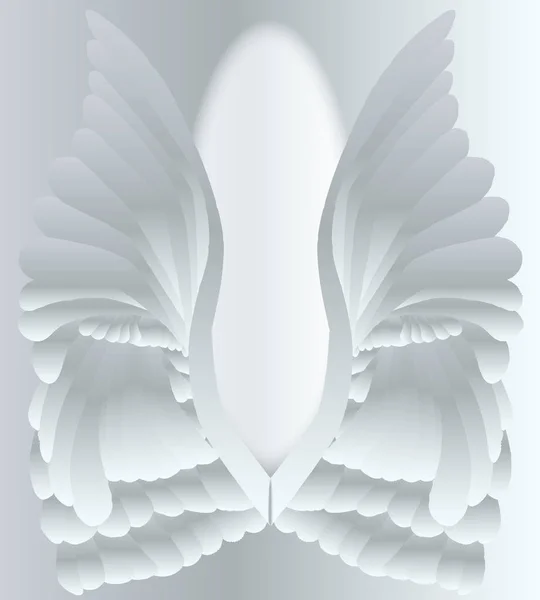 Alas de ángel de plata — Vector de stock