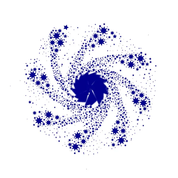 Roue de broche bleue — Image vectorielle