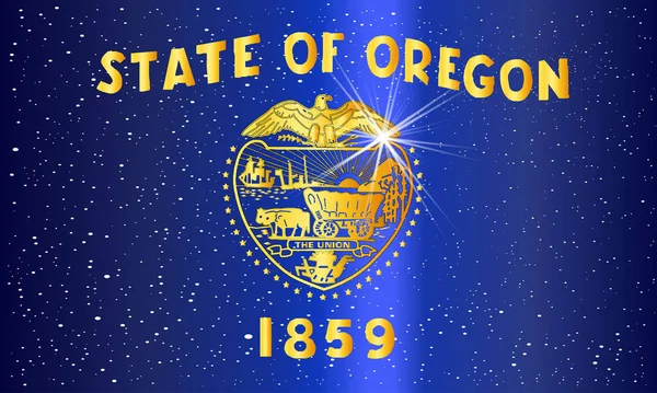 Oregon State flagga abstrakt — Stock vektor