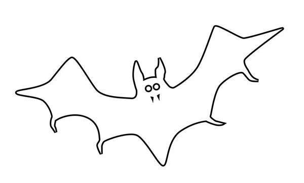 Silueta murciélago Esquema — Archivo Imágenes Vectoriales