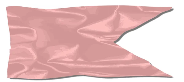 Roze zijde vlag — Stockvector