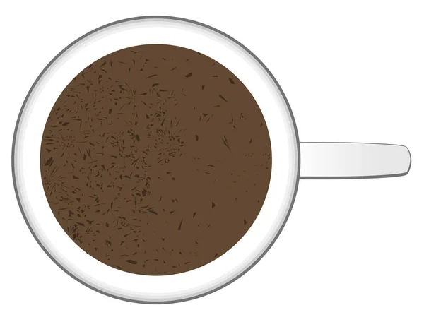 热巧克力杯洒上巧克力 — 图库矢量图片