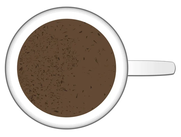 Tazza di cioccolata calda con spruzzi di cioccolato — Vettoriale Stock