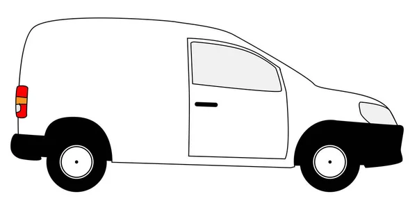 Petite camionnette de livraison — Image vectorielle