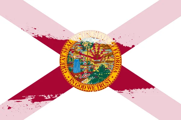 Florida vlag Splash — Stockvector