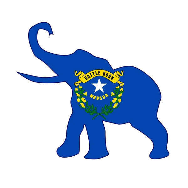 Bandeira do elefante republicano de Nevada — Vetor de Stock