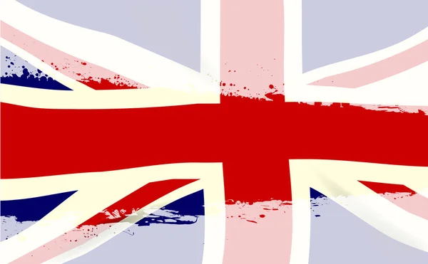Bandeira do Reino Unido Splash —  Vetores de Stock