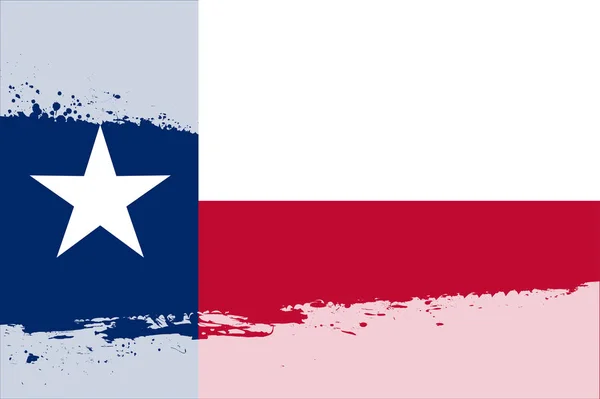 Texas vlajka Splash — Stockový vektor