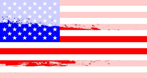 USA Flag Splash — Stock Vector