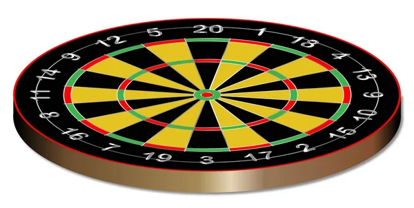 Classic Typical Darts Board — Stock Vector