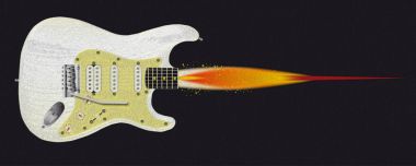 Gitar roket Yağlıboya Resim